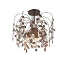 Vintage ceiling light rust coloured, Charlotte