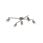 Nickel flush ceiling light modern, Kaso