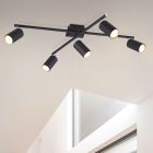 Black flush ceiling light modern, Kaso