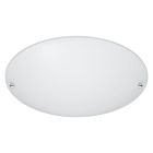 Silver flush ceiling light glass, Celino