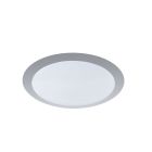 Silver flush ceiling light plastic, Ramsgate, 12W, 3000K LED