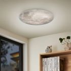 White flush ceiling light modern, Fly, 22W, 3000K LED, with remote control
