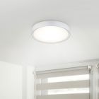 White bathroom ceiling light plastic, Evelina, 18W, 3000K LED, IP44
