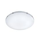 Chrome bathroom ceiling light plastic, Brunella, 24W, 3000K LED, IP44