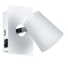 White wall spotlight glass, Laysha, 6W, 3000K LED, with switch