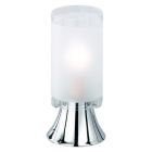 Chrome table lamp glass, Leanne, with switch