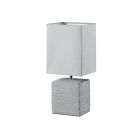 Ceramic table lamp grey, Karola, with switch