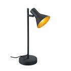 Black table lamp industrial, Verena, with switch