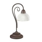 Rust Coloured table lamp classic, Jared, with switch