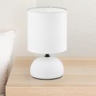 Ceramic table lamp white, Yeraz, with switch