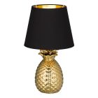 Ceramic table lamp gold, Monsted, with switch