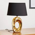 Ceramic table lamp gold, Moldrup, with switch