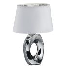 Ceramic table lamp silver, Moldrup, with switch