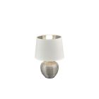 Ceramic table lamp silver, Yet, with switch