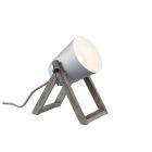 Wood table lamp grey, Sacha, with switch