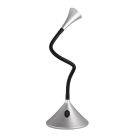 Silver desk lamp modern, Yelaisa, 3W, 3000K LED, with switch