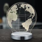 Chrome table lamp design, Berfin, 7W, warm to cold white adjustable LED, with switch