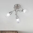 Nickel flush ceiling light classic, Venya