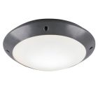 Anthracite flush ceiling light modern, Gandrup, IP54