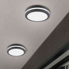 Anthracite flush ceiling light modern, Garly, 12W, 3000K LED, IP54