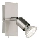 Nickel wall spotlight metal, Tembisa, with switch
