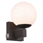 Black bathroom wall light modern, Eray, IP44