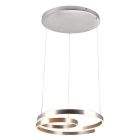 Nickel pendant light design, Ewout, 68W, 3000K LED, 3-step dimmable
