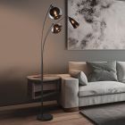 Black arc floor lamp modern, Ervin
