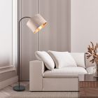 Beige arc floor lamp modern, Ercan