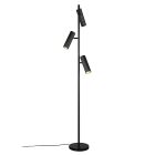 Black floor lamp modern, Sieb, with switch