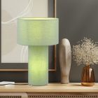 Green table lamp fabric, Denilson, with switch