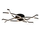 Black flush ceiling light design, Carien, 22W, 3000K LED