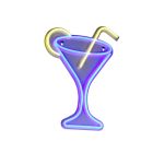 Transparent wall light plastic, Cheers, 5W, blue LED, with switch