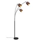 Taupe arc floor lamp modern, Denley, with switch
