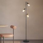 Black floor lamp modern, Constantijn, with switch