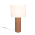 Ceramic table lamp brown, Nannette, with switch