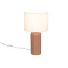 Ceramic table lamp brown, Nannette, with switch