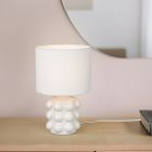 Ceramic table lamp white, Cihad, with switch