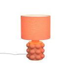 Ceramic table lamp orange, Cihad, with switch