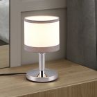 White table lamp modern, Denley, with switch