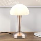 Nickel table lamp modern, Delila, with touch dimmer
