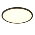 Black flush ceiling light modern, Jeltje, 22W, warm to cold white adjustable LED, with remote control