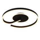 Black ceiling light design, Ymer, 21W, white switch LED, 3-step dimmable