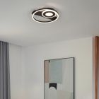 Black flush ceiling light design, Jantuano, 22W, 3000K LED