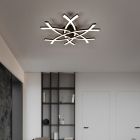 Black flush ceiling light design, Carien, 33W, 3000K LED
