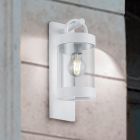 White outdoor wall light with dusk to dawn sensor modern, Sambesi, IP44