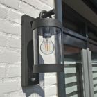Anthracite outdoor wall light with motion sensor modern, Sambesi, IP44