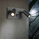 Anthracite outdoor wall light with motion sensor modern, Rufus, 3W, 3000K LED, IP54