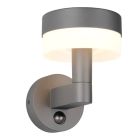 Anthracite outdoor wall light with motion sensor modern, Irfaan, 8W, 3000K LED, IP54