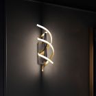 Brass wall light design, Sylvian, 22W, warm to cold white adjustable LED, 3-step dimmable